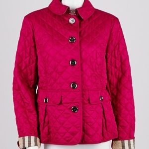 Burberry Jacket in Crimson Pink - Women's Large